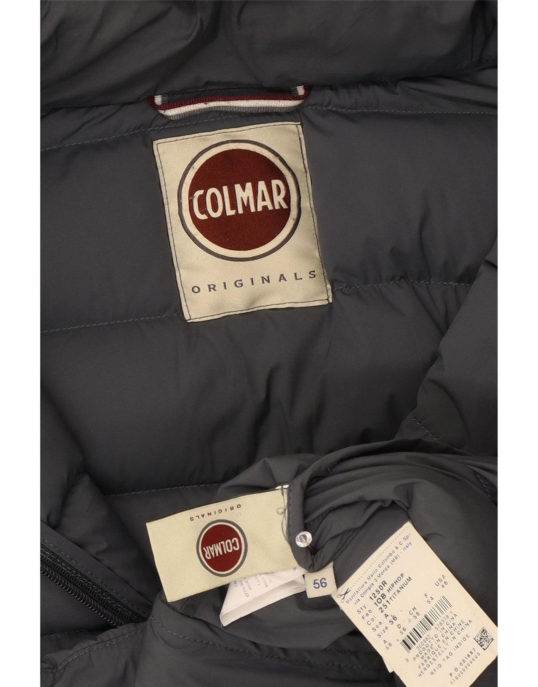 Colmar Herre hættepolstret jakke IT 56 XL Grå polyamid