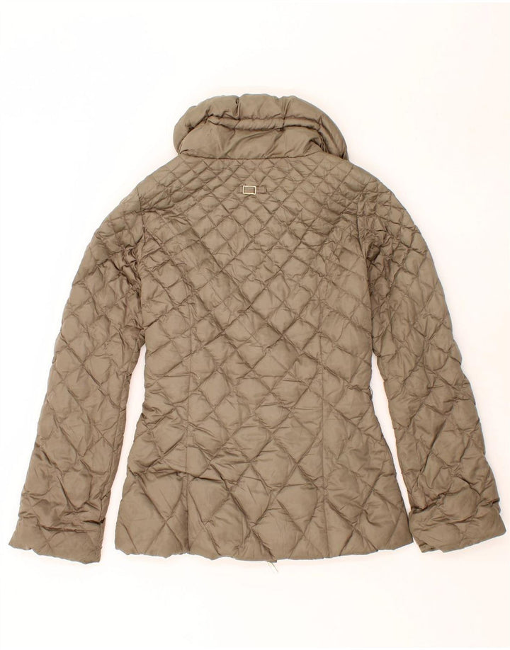 TRUSSARDI JEANS Womens Padded Jacket UK 8 Small Beige Vintage Trussardi Jeans and Second-Hand Trussardi Jeans from Messina Hembry 