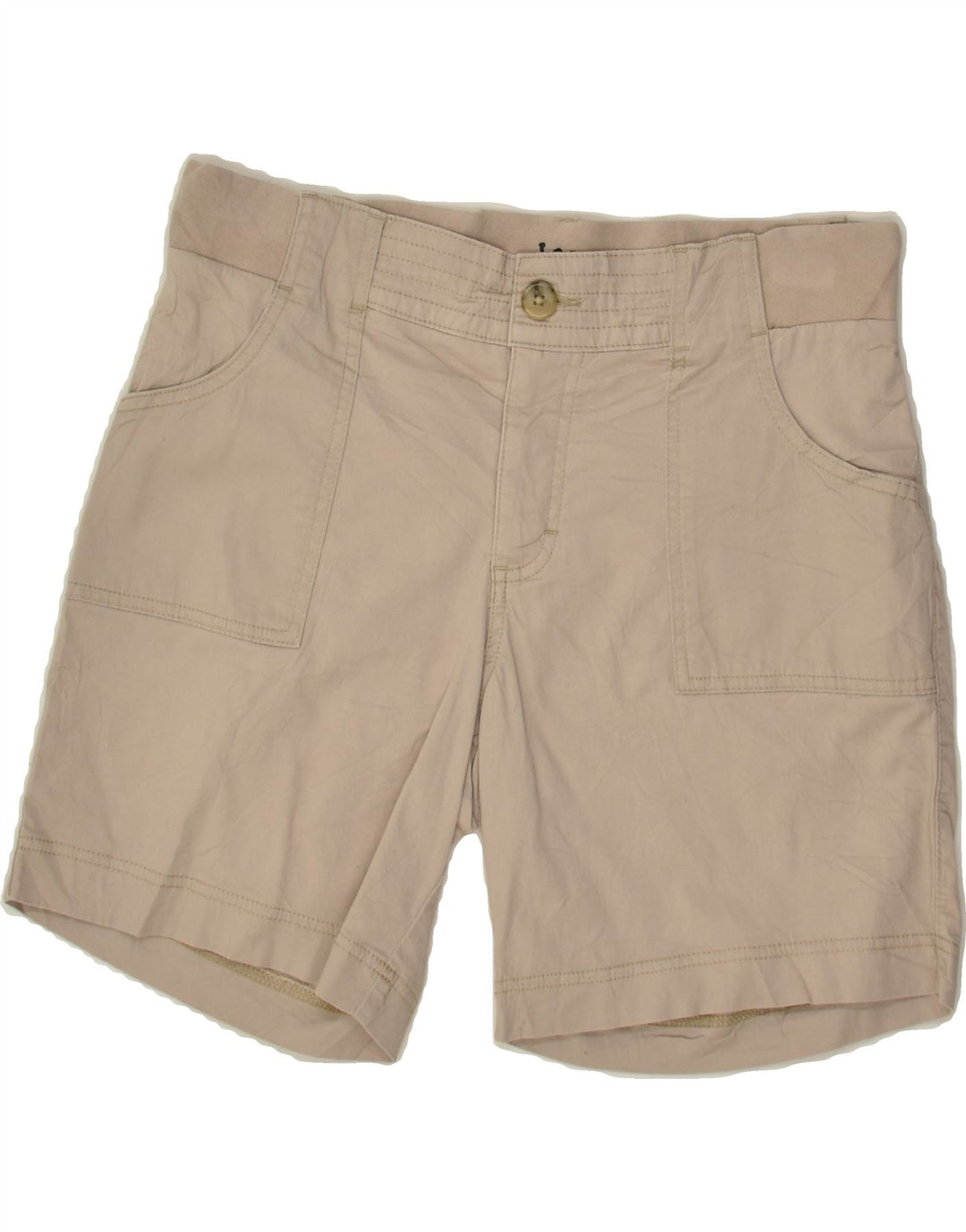 LEE Womens Casual Shorts US 6 Medium W32  Beige Cotton | Vintage Lee | Thrift | Second-Hand Lee | Used Clothing | Messina Hembry 