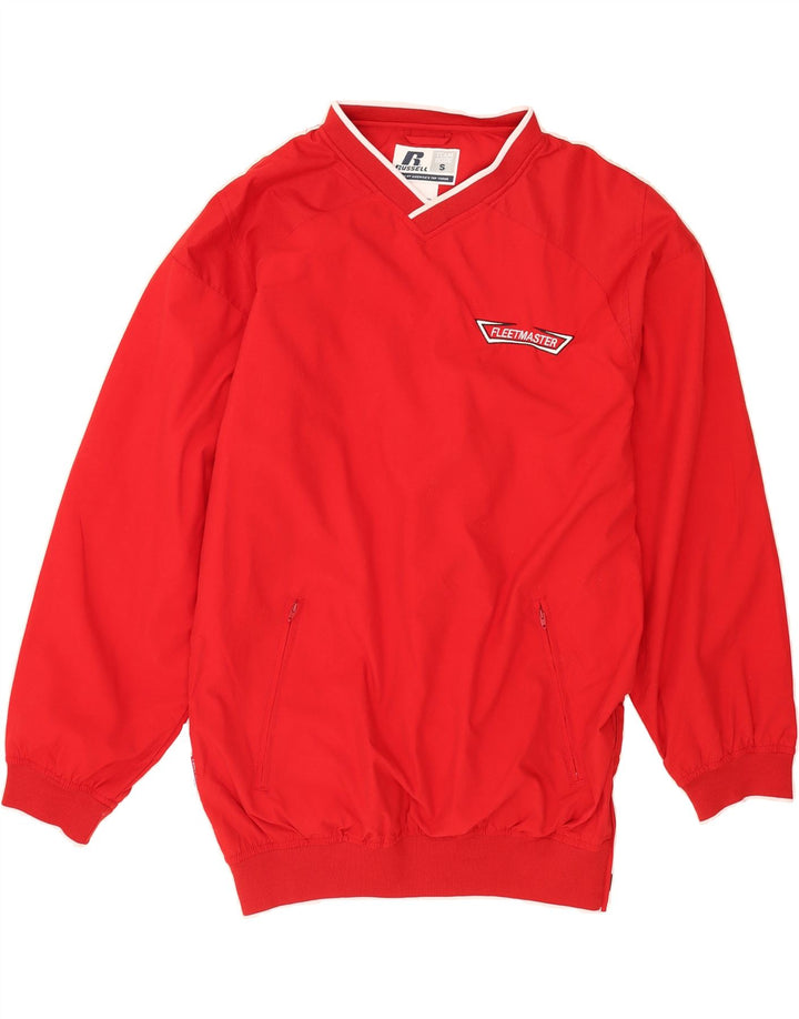 RUSSELL ATHLETIC Mens Pullover Tracksuit Top Small Red Polyester Vintage Russell Athletic and Second-Hand Russell Athletic from Messina Hembry 