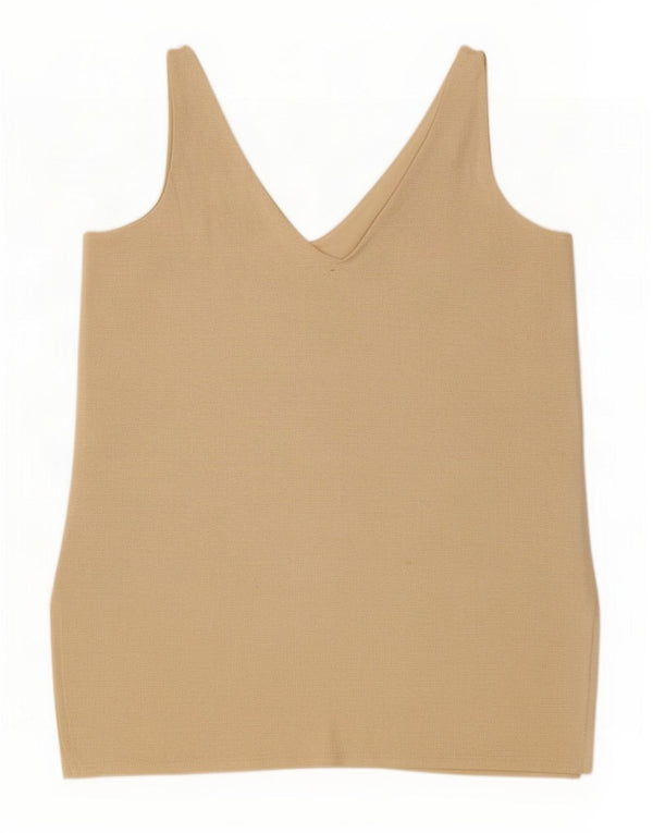 Marks & Spencer Damevest Top UK 18 XL Beige Viscose