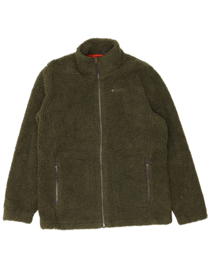 Mountain Warehouse Herre Fleecejakke UK 38 Medium Khaki Polyester