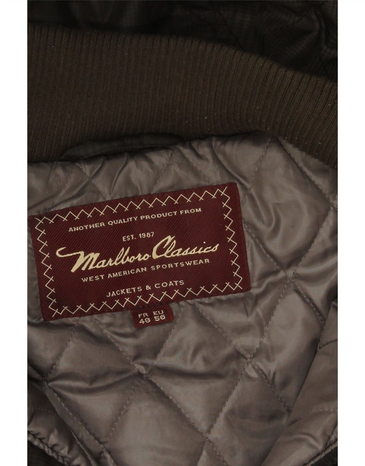Marlboro Classics Herre hættepolstret jakke EU 56 3XL Grå Polyester