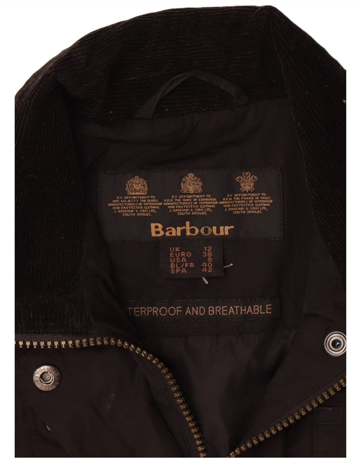 Barbour Womens Utility Jacket UK 12 Medium Black Polyester