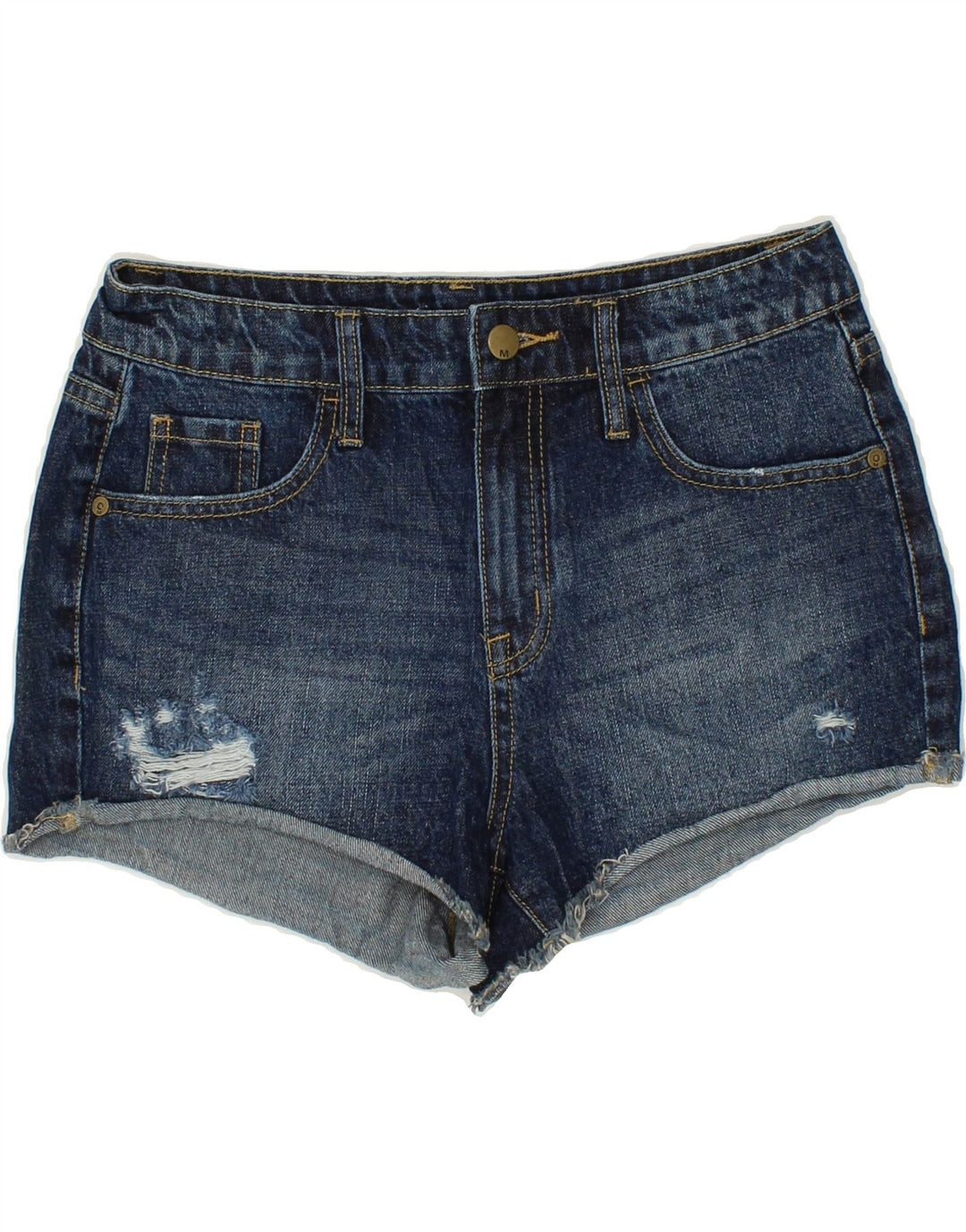 MOSSIMO Womens Distressed High Waist Denim Shorts US 6 Medium W28  Blue Vintage Mossimo and Second-Hand Mossimo from Messina Hembry 