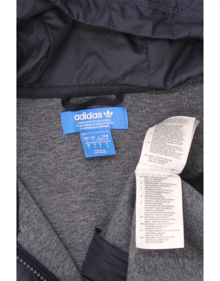 Adidas Hættetrøje med lynlås til mænd Stor marineblå polyester