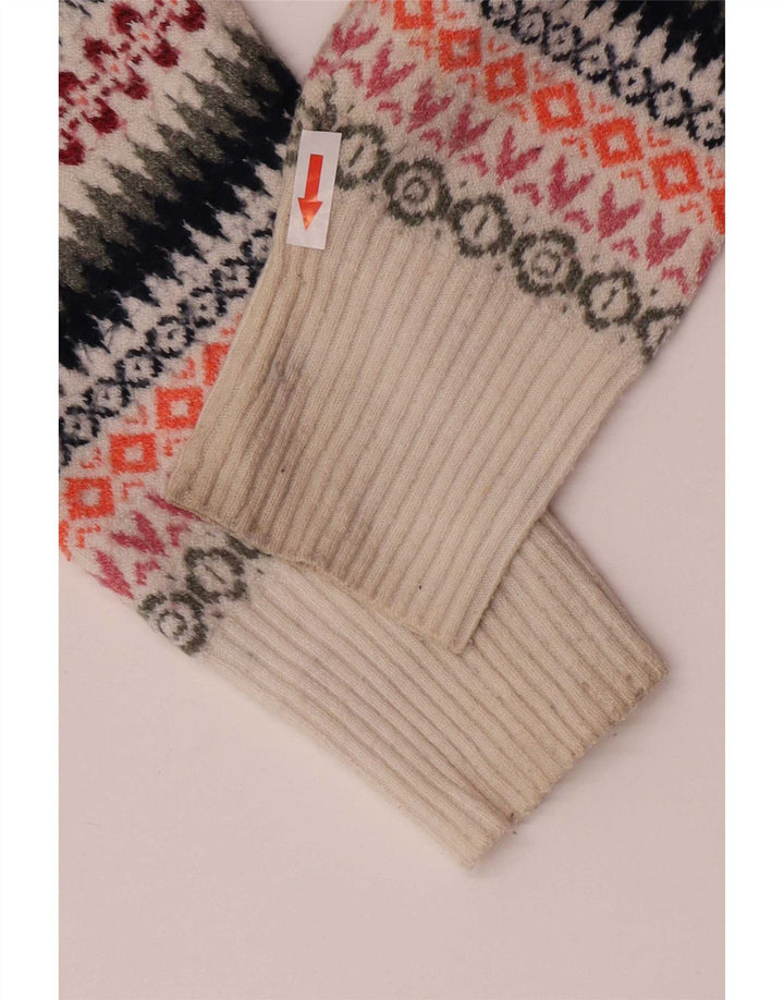 Marks & Spencer Herre Boat Neck Jumper Sweater Large Multicolored Fair Isle