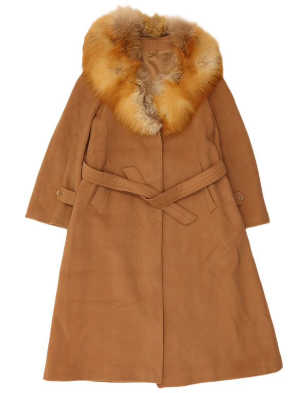 Micheli Dame Overfrakke UK 14 Medium Brun Uld