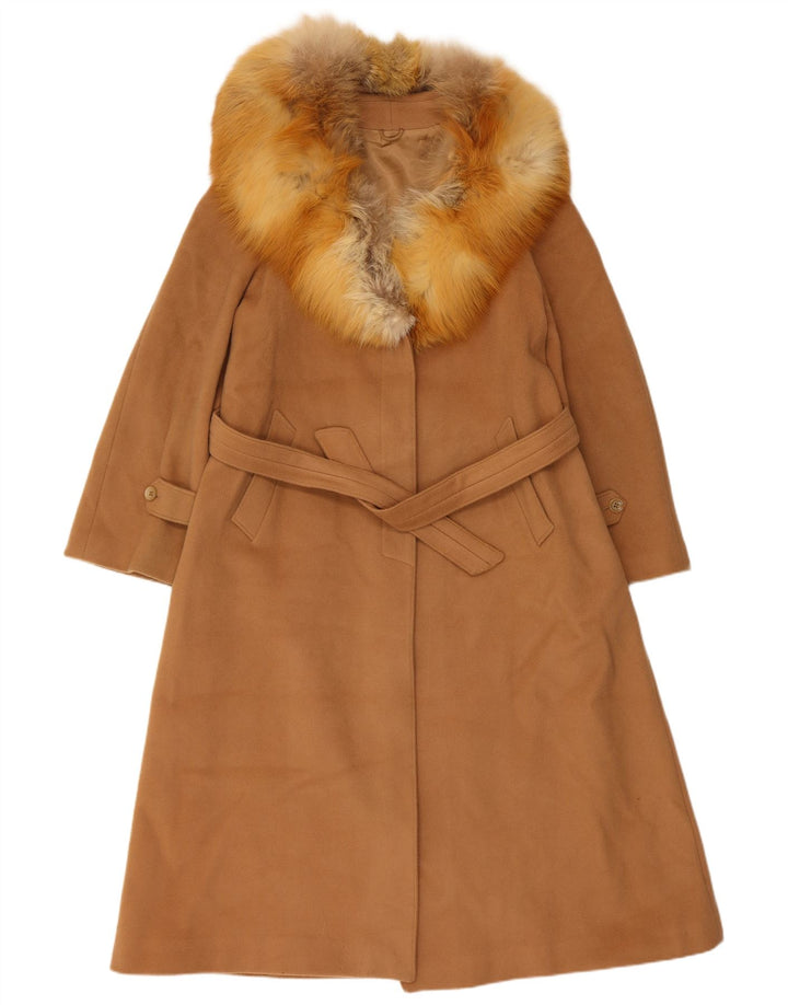Micheli Dame Overfrakke UK 14 Medium Brun Uld