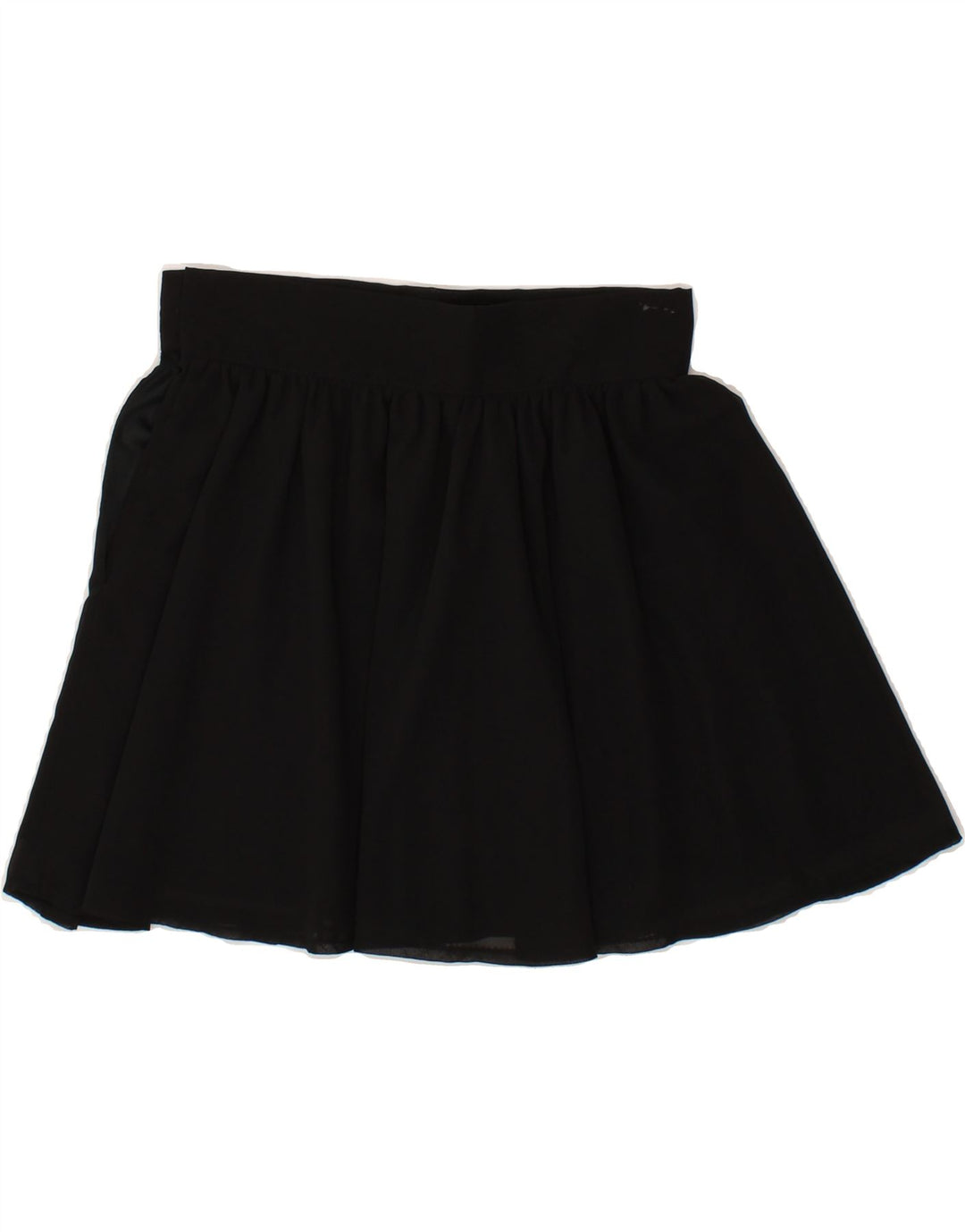 VINTAGE Womens Mini Skirt W34 Large Black Polyester Vintage Vintage and Second-Hand Vintage from Messina Hembry 