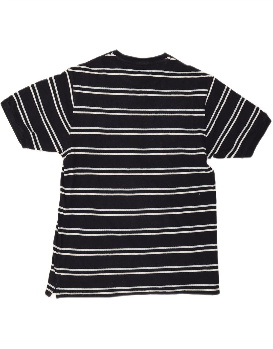CHAPS Mens T-Shirt Top Medium Navy Blue Striped Cotton Vintage Chaps and Second-Hand Chaps from Messina Hembry 