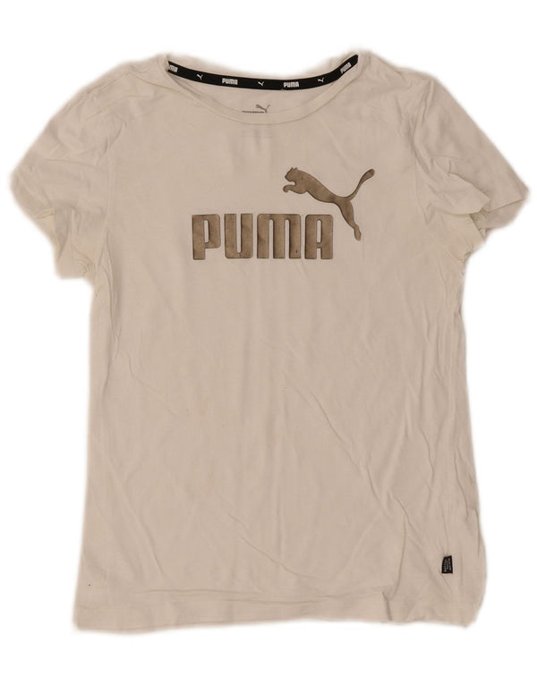 Puma piger grafisk t-shirt top 11-12 år hvid