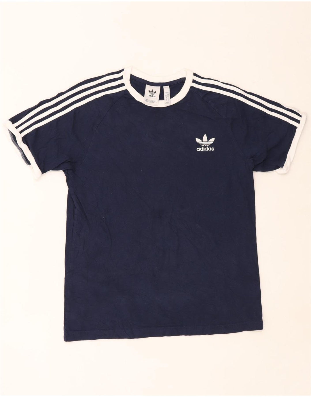 Adidas Herre T-Shirt Top Stor Marineblå Bomuld