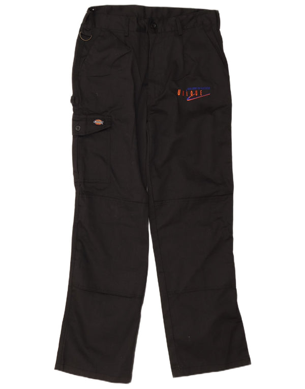 Dickies Mens Graphic Straight Cargo Trousers W32 L30 Black Polyester