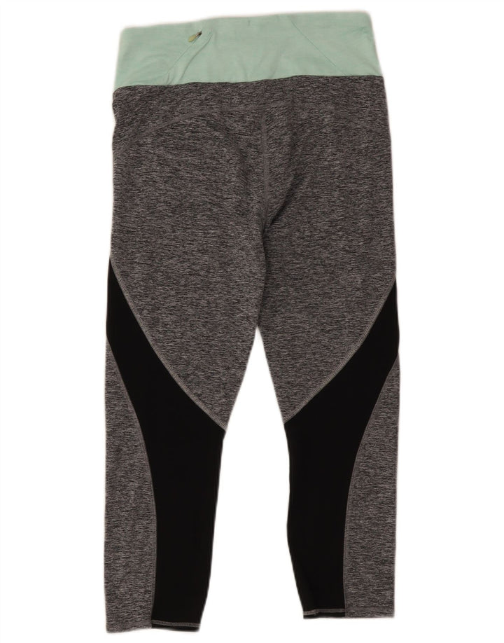 Marks & Spencer Dame Capri Leggings UK 12 Medium Grey Colourblock
