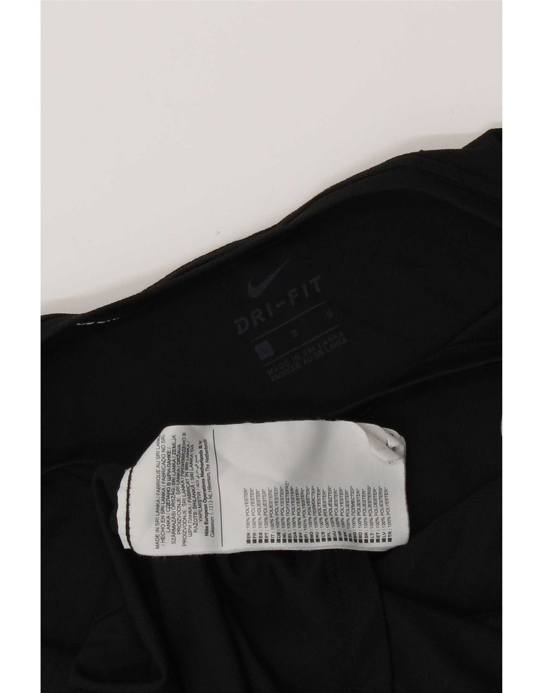 Nike Dame Dri Fit T-Shirt Top UK 14 Stor Sort Polyester