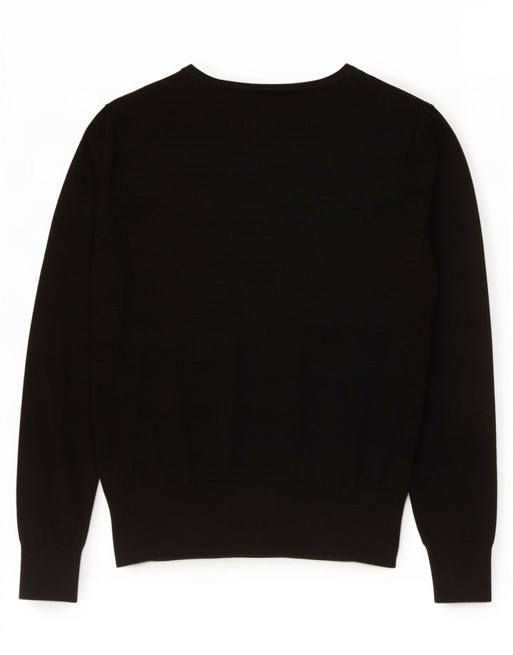 Marks & Spencer Dame Cardigan Sweater UK 10 Small Black Viscose