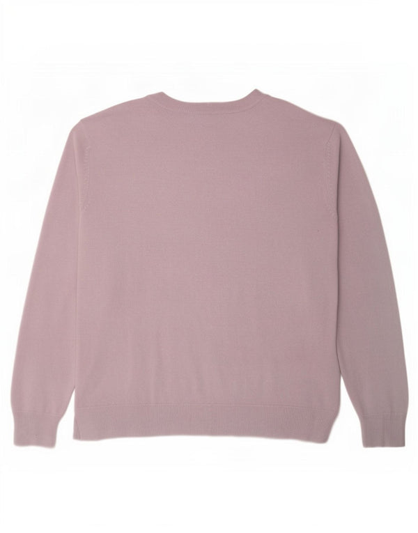 Marks & Spencer Dame Boat Neck Jumper Sweater UK 18 XL Lilla Akryl