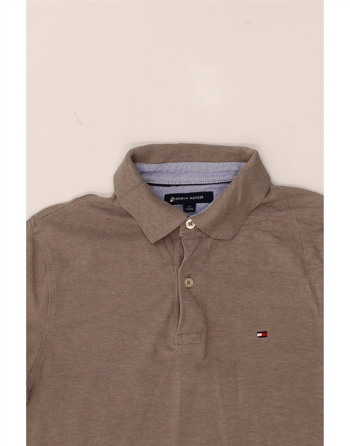 TOMMY HILFIGER Mens Polo Shirt Small Grey Vintage Tommy Hilfiger and Second-Hand Tommy Hilfiger from Messina Hembry 