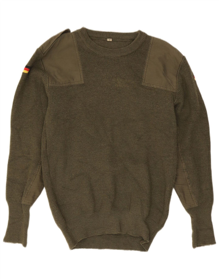 Vintage Herre Crew Neck Jumper Sweater IT 48 Small Green Army