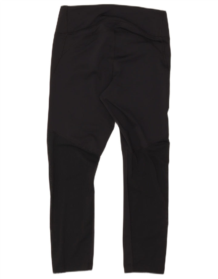 NIKE Dame Dri Fit Leggings UK 12 Medium Sort Polyester