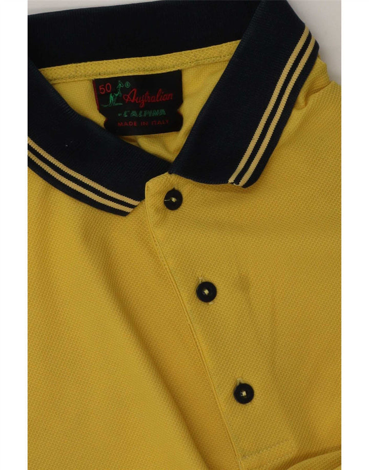 AUSTRALIAN L'ALPINA Poloskjorte til mænd Medium Gul Polyester