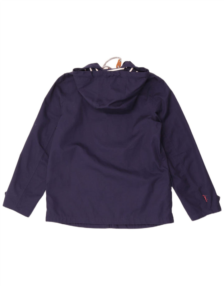 Joules Dame Hætte Oversized regnjakke UK 10 Small Navy Blue Bomuld