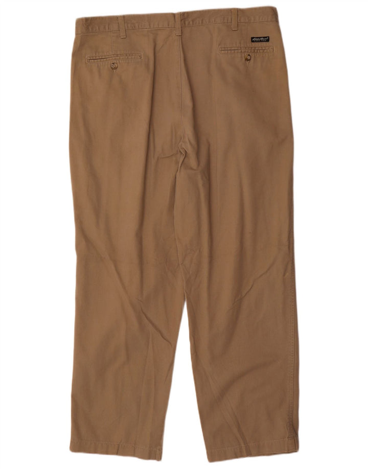 Eddie Bauer Herre Straight Pegged Chino Bukser W40 L30 Brun Bomuld
