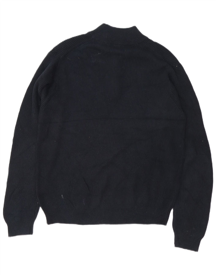 IZOD Sweater med lynlås til mænd mellem sort bomuld