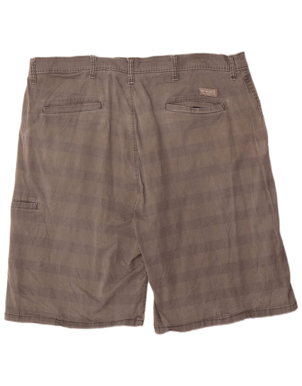 Wrangler Chino Shorts til mænd W40 XL Gråstribet bomuld