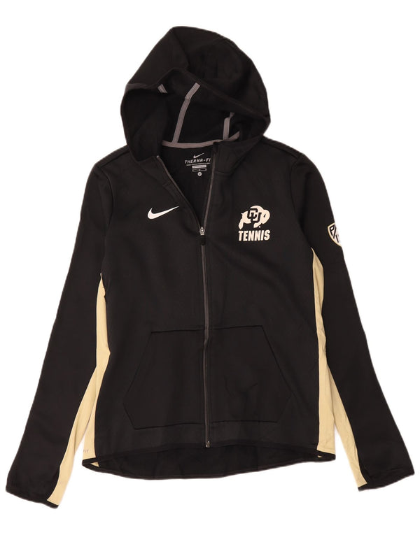 Nike Colorado Hoodie Sweater med lynlås til kvinder UK 14 Medium Sort Colourblock
