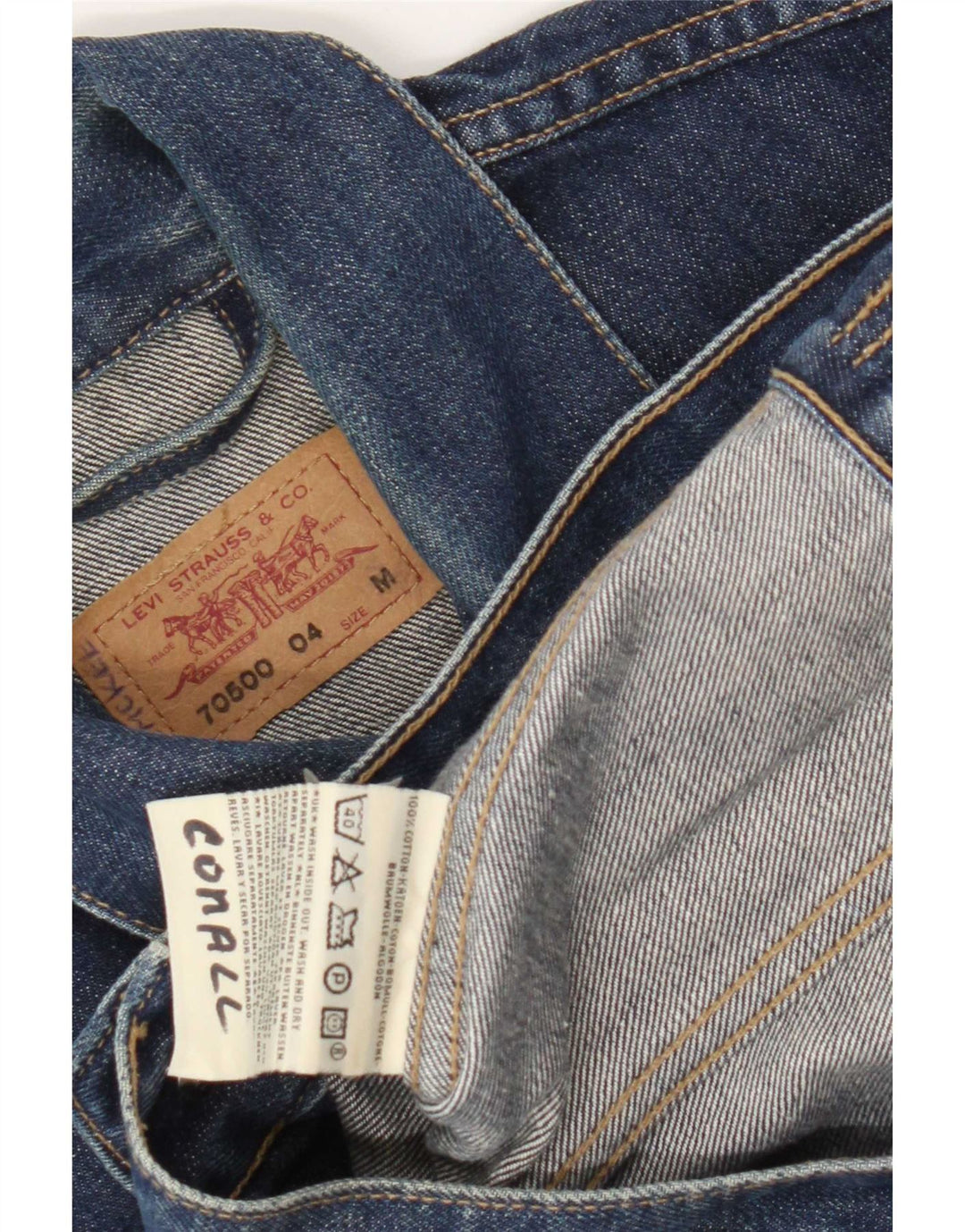 Levi's Herre denimjakke UK 38 Medium Navyblå Bomuld