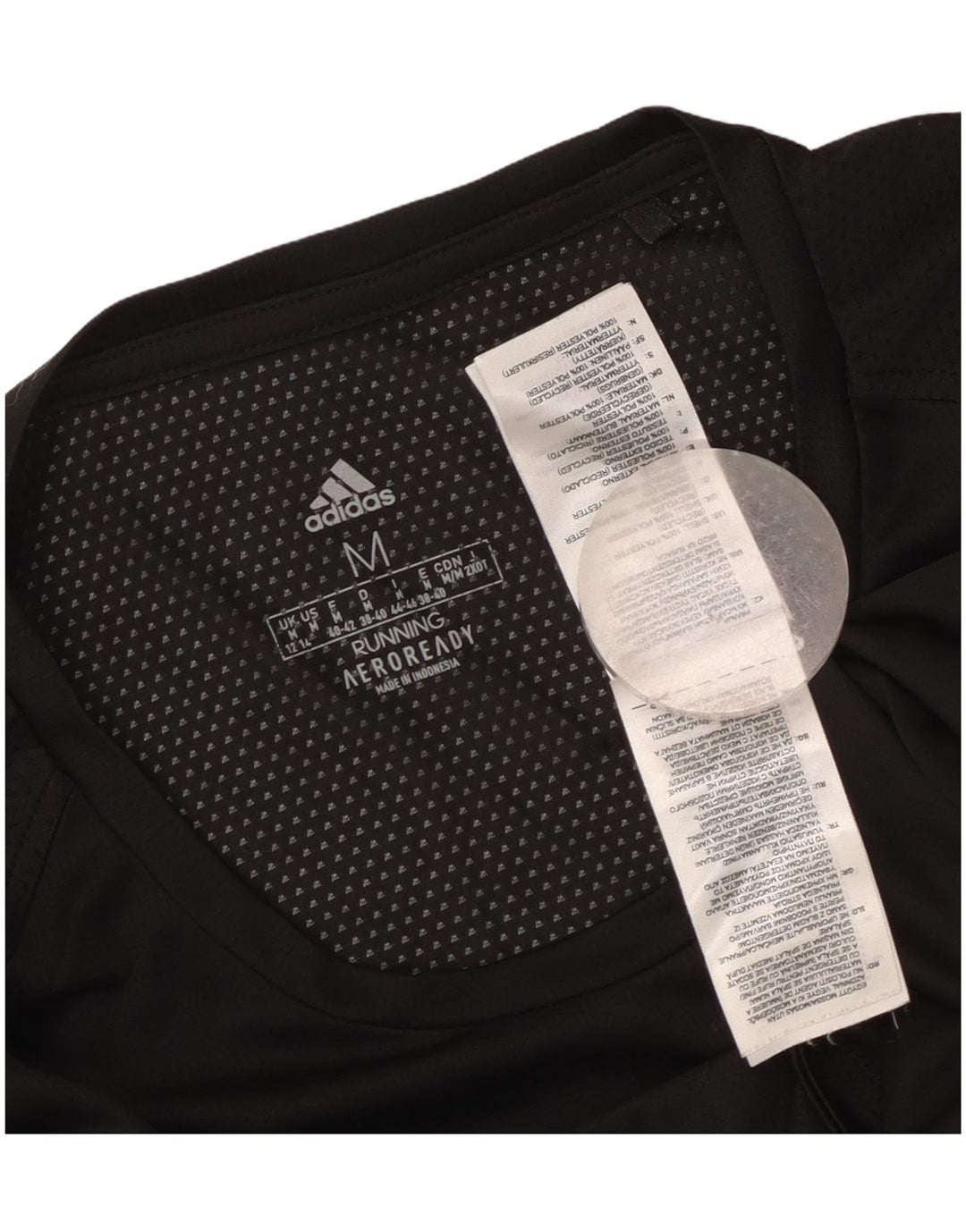 Adidas Aeroready T-Shirt Top UK 12/14 Medium Sort Polyester