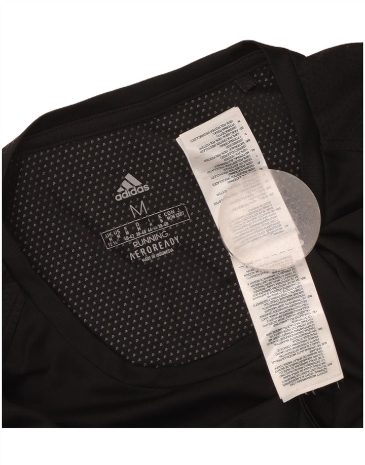 Adidas Aeroready T-Shirt Top UK 12/14 Medium Sort Polyester