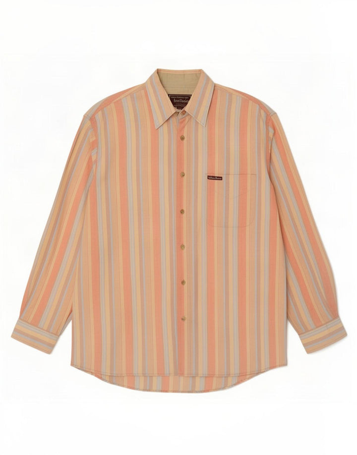 Marlboro Classics herreskjorte XL orange stribet bomuld