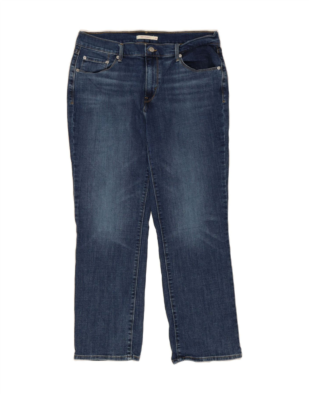 LEVI'S Womens 505 Straight Jeans W32 L28 Blue Cotton Vintage Levi's and Second-Hand Levi's from Messina Hembry 
