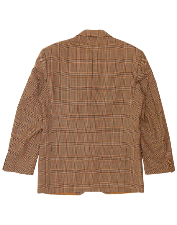 Marks & Spencer Herre 2-knaps blazerjakke UK 38 Medium Beige Houndstooth
