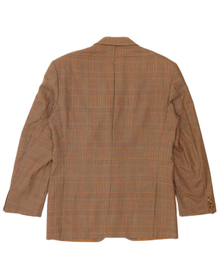 Marks & Spencer Herre 2-knaps blazerjakke UK 38 Medium Beige Houndstooth