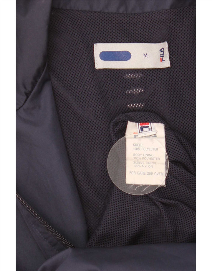 Fila Regnjakke til mænd UK 38 Medium Navy Blue Colourblock Polyester
