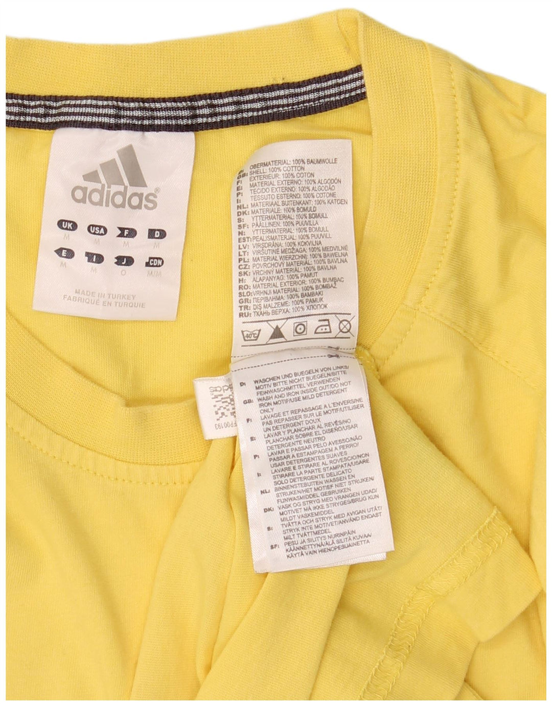 Adidas Herre grafisk T-shirt Top Medium Gul Bomuld