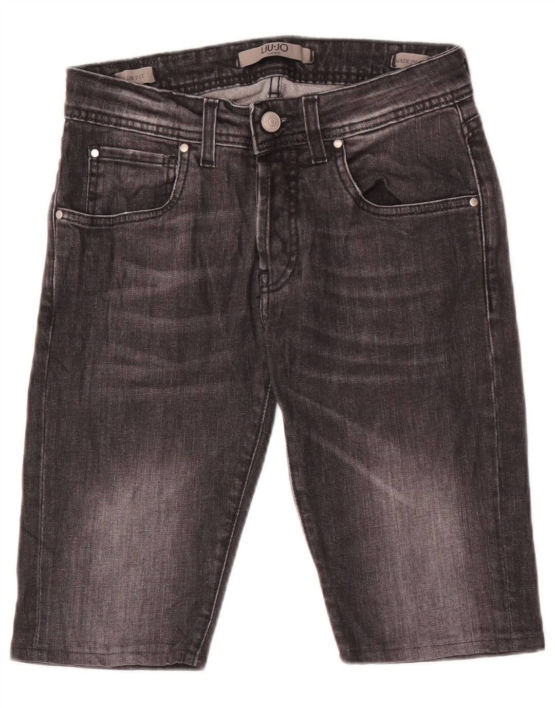 Liu Jo Herre Slim Fit denimshorts W29 Små sorte bomuld