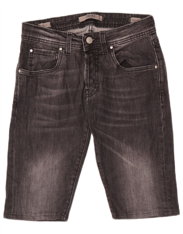Liu Jo Herre Slim Fit denimshorts W29 Små sorte bomuld