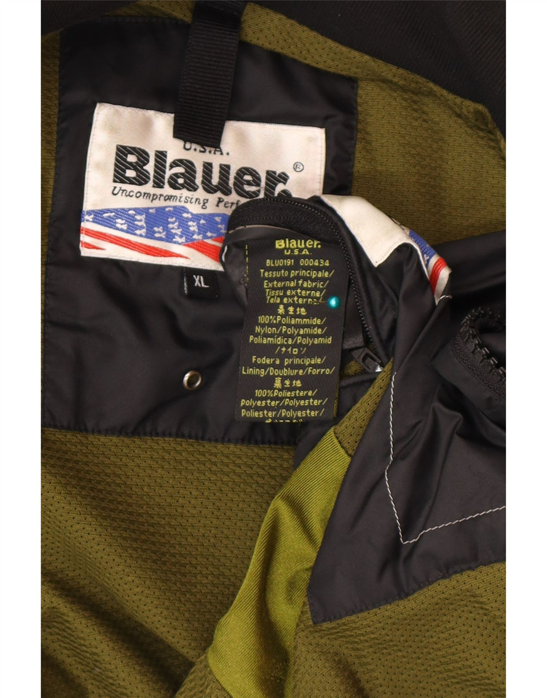 Blauer Herre Bomber Jacket UK 42 XL Sort Polyamid