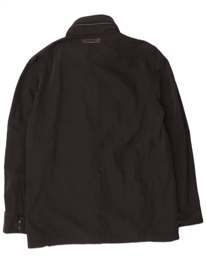 Calvin Klein Herre Utility Jacket UK 38 Medium Black Polyester