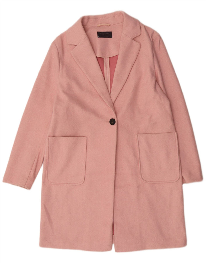Marks & Spencer Dameoverfrakke UK 12 Medium Pink Polyester