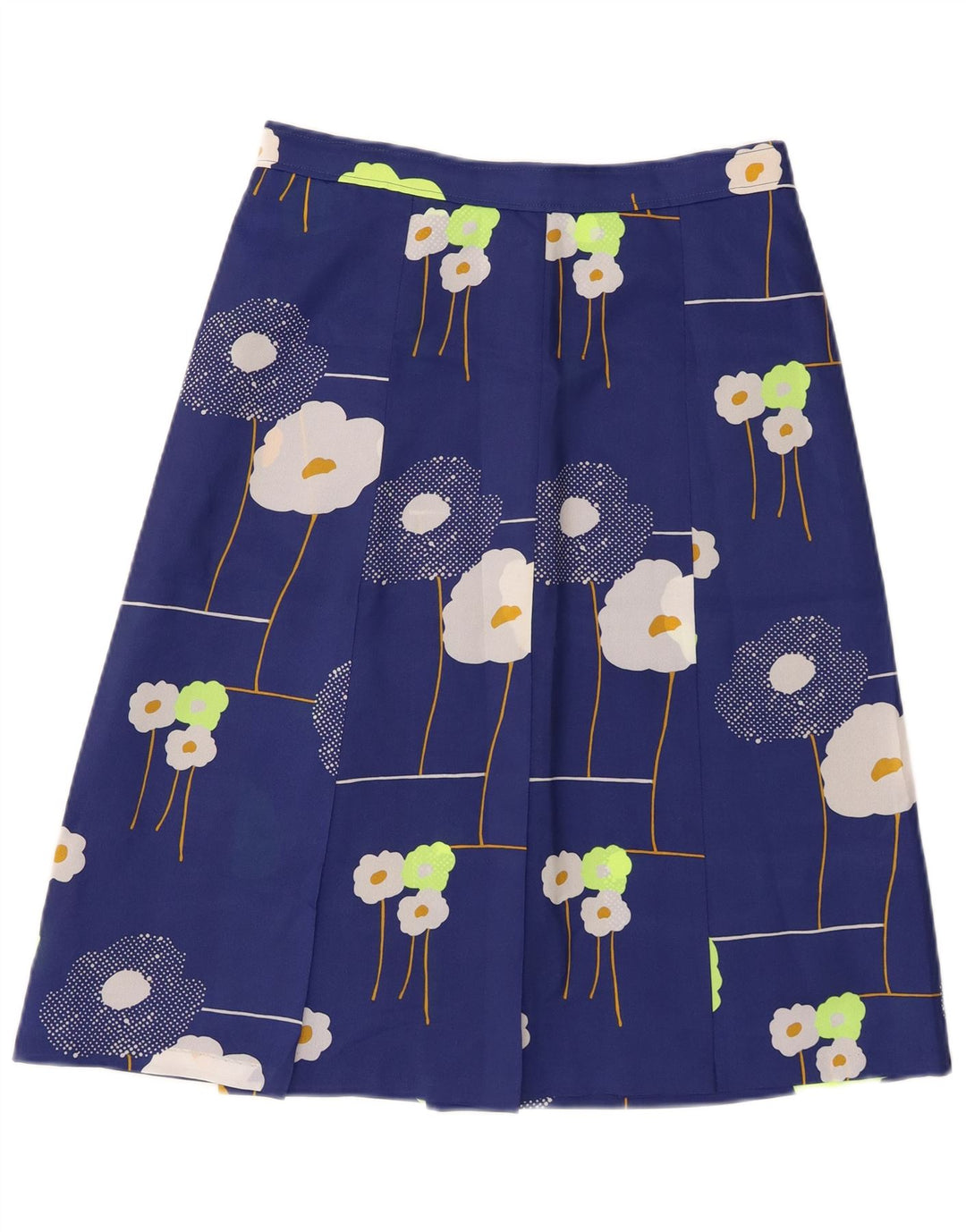 Vintage A-line nederdel til kvinder W28 Medium Blue Floral