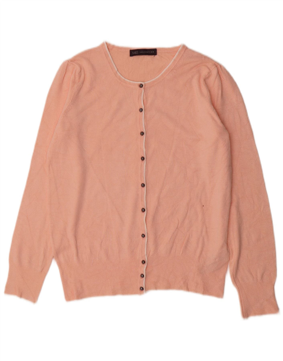 Marks & Spencer dame cardigan sweater UK 12 Medium Pink Viscose