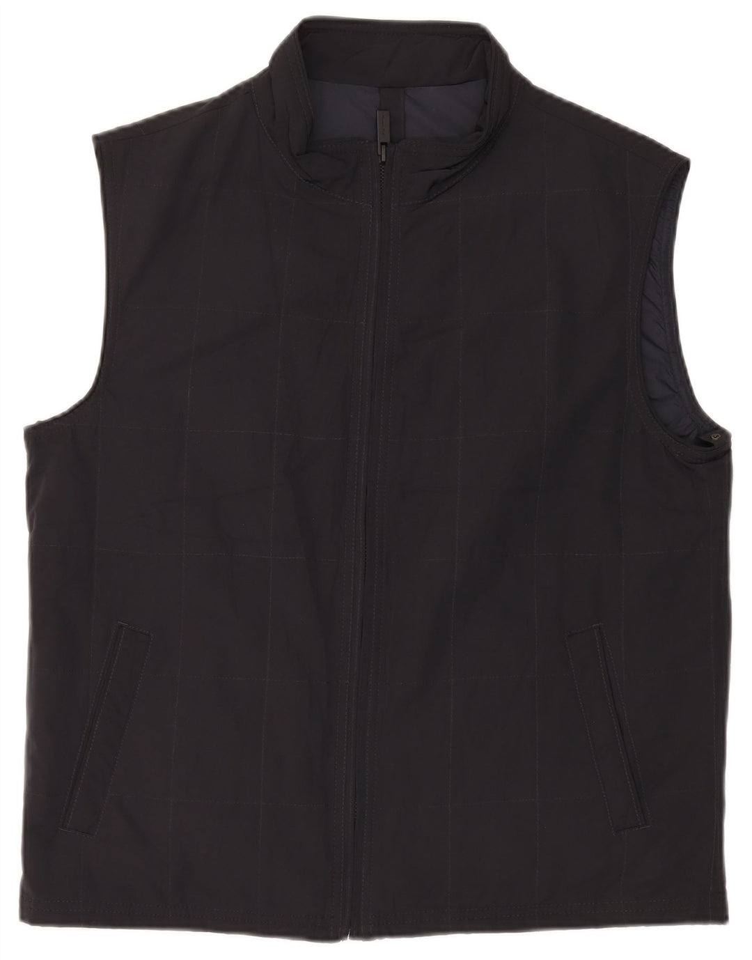 Massimo Dutti Herre Gilet UK 42 XL Sort Ternet Polyester