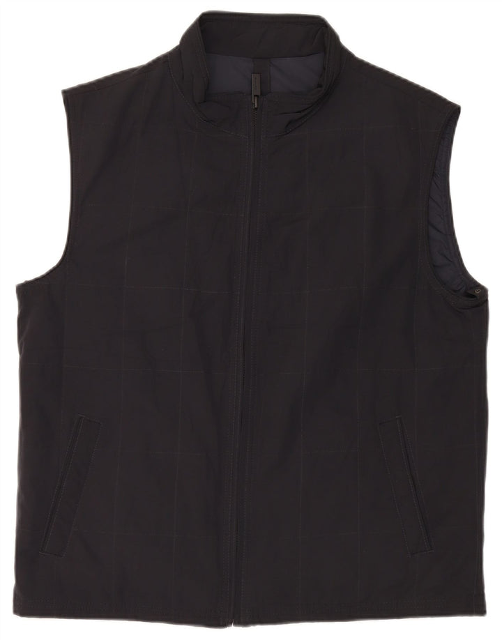 Massimo Dutti Herre Gilet UK 42 XL Sort Ternet Polyester