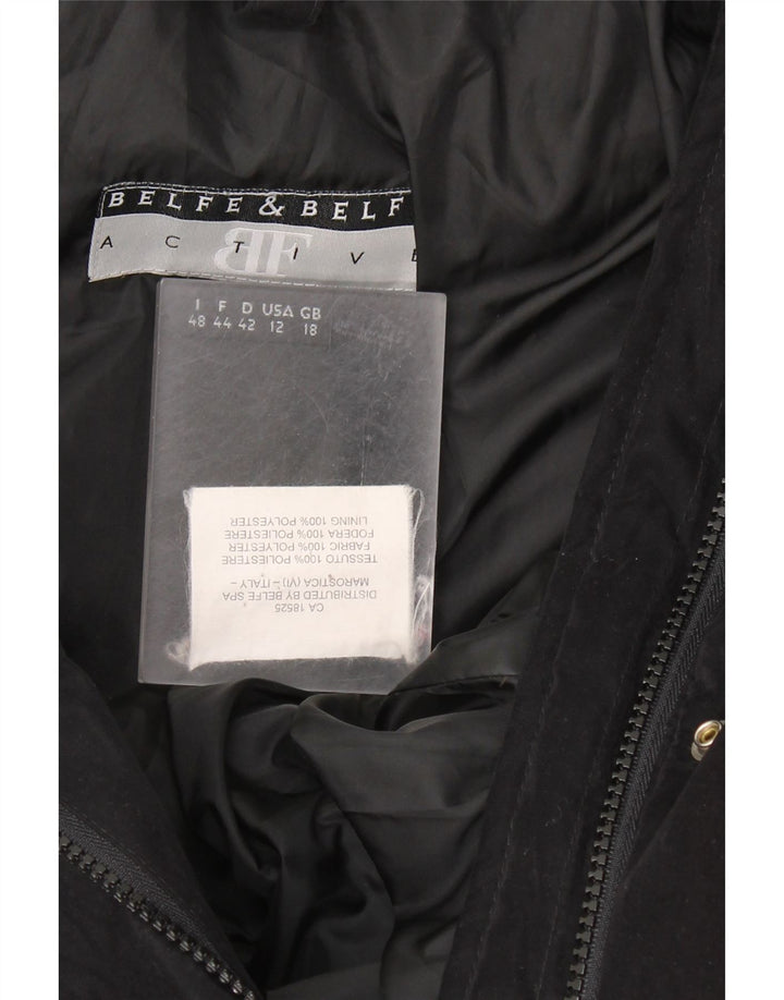 BELFE & BELFE Polstret frakke til kvinder UK 18 XL Sort polyester